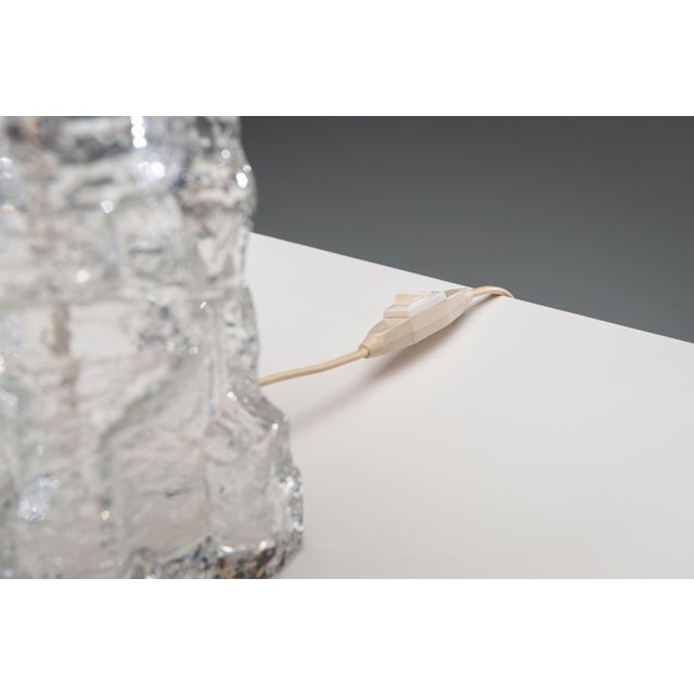 Swedish Glass Table Lamp from Reijmyre Glasbruk, 1970s For Sale - Image 10 of 11