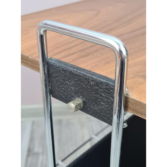 Mobile Side Table with Magazine Rack, Germany, 1970s For Sale - Image 11 of 12