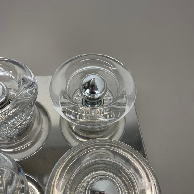 Metal Chrome Glass Wall Sconce, 1970s For Sale - Image 10 of 18