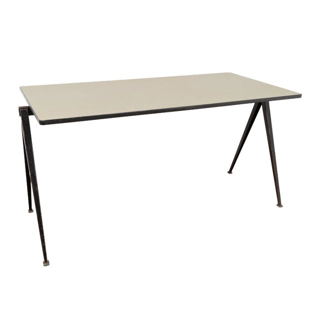 Beige Pyramid Compass Table by Wim Rietveld for Ahrend De Cirkel, 1960s For Sale - Image 8 of 8