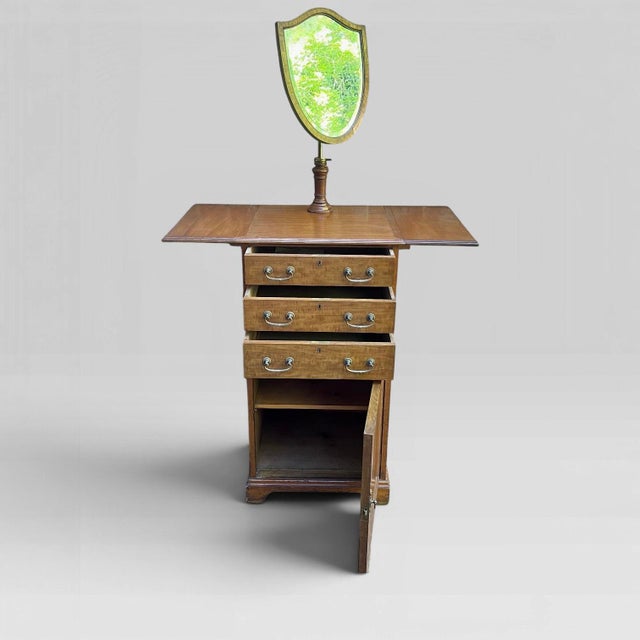 Edwardian Mahogany Dressing Chest with Adjustable Shield Mirror, 1890s For Sale - Image 5 of 12