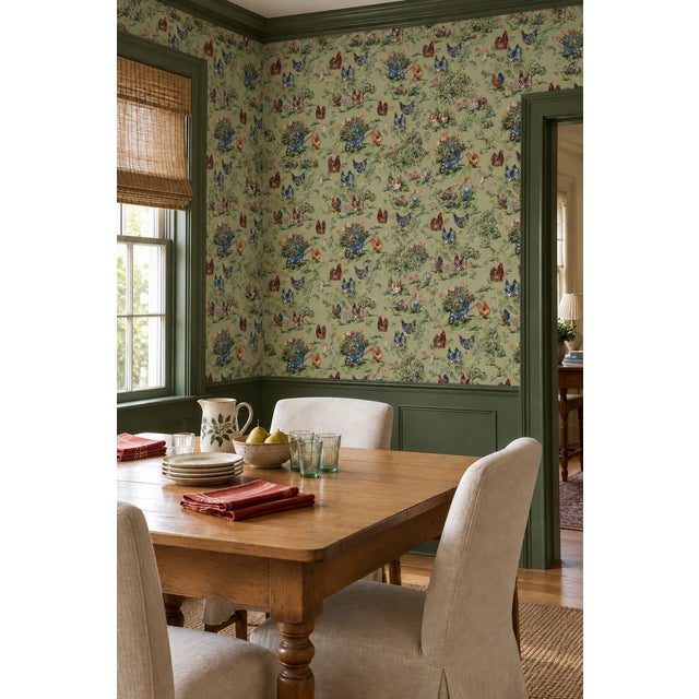 Cluckingham Toile was dreamed up right in my own backyard, inspired by the dozen or so hens that are usually wandering,...