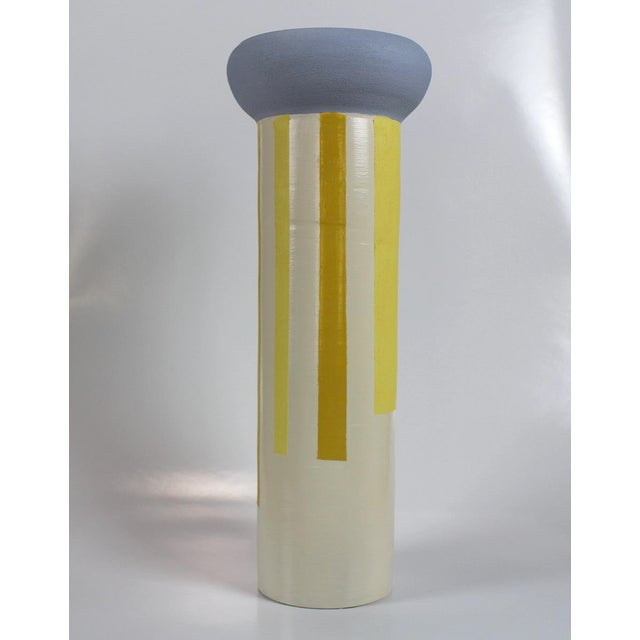 Terracotta Vase Tre by Mascia Meccani for Meccani Design. Hand-decorated terracotta vase from Montelupo Fiorentino, a one-...