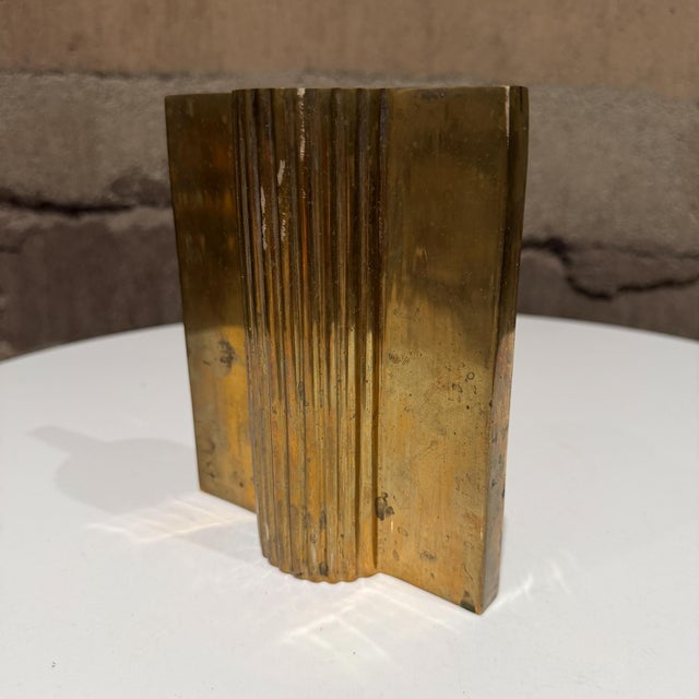 Mid-Century Modern Sculptural Ribbed Vase Object Eduardo Paolozzi Attr For Sale In San Diego - Image 6 of 10