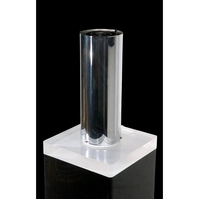 Vintage Lucite Black and Clear Pedestal C. 1970's For Sale - Image 11 of 16