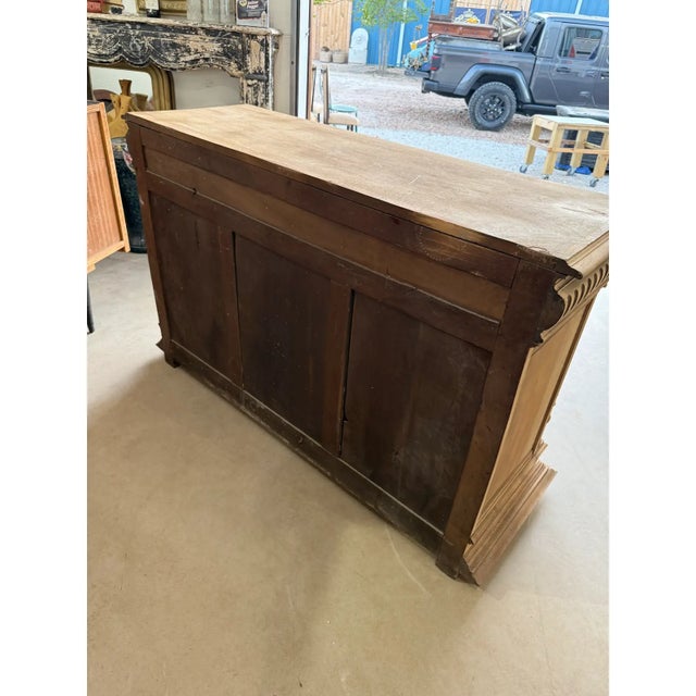 19th Century French Country Solid Walnut Bleached Sideboard / Buffet. For Sale - Image 12 of 12
