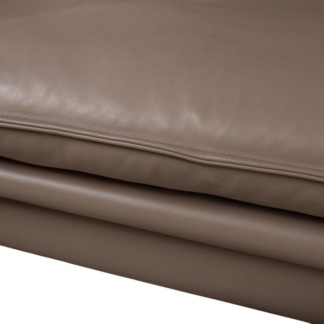 Brown Taupe Leather Porto Three-Seater and Two-Seater Sofas with Manual Function from Erpo, Set of 2 For Sale - Image 11 of 18