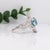 4.6Ct Blue Zircon Ring With Earth Mined Diamonds: Solid 14k Gold, Oval 10x8mm, Size 6.75 For Sale - Image 4 of 6