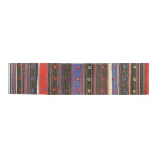 Vintage Mid Century Konya Kilim Runner For Sale