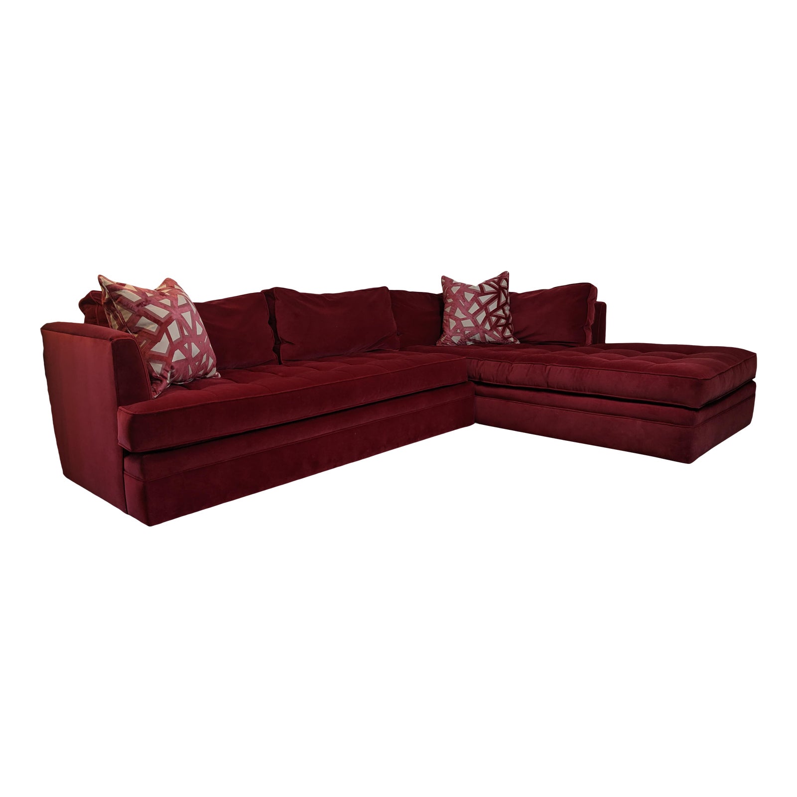 Highland House Custom Sectional Sofa With Pillows Chairish