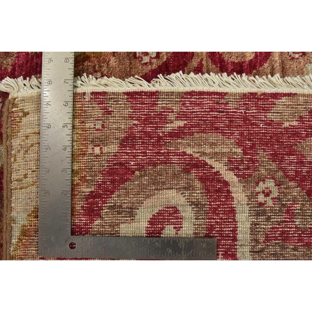 Suzani Rug 8’11” X 9’1” Brown Wool Modern Hand-Knotted Oriental Carpet For Sale - Image 15 of 15