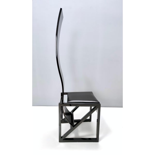 Postmodern Japanese Edo Chair attributed to Kisho Kurokawa for PPM Corporation, 1980s For Sale - Image 6 of 10