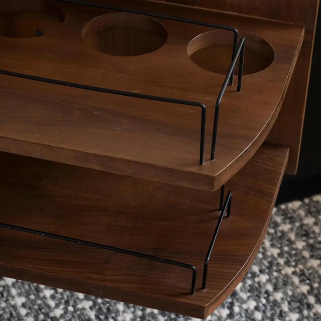 1960s 1960s Italian Walnut Low Bar Cabinet For Sale - Image 5 of 10