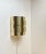 Metal Danish Modern Brass Wall Sconce by Werner Schou for Coronell, 1970s For Sale - Image 7 of 7
