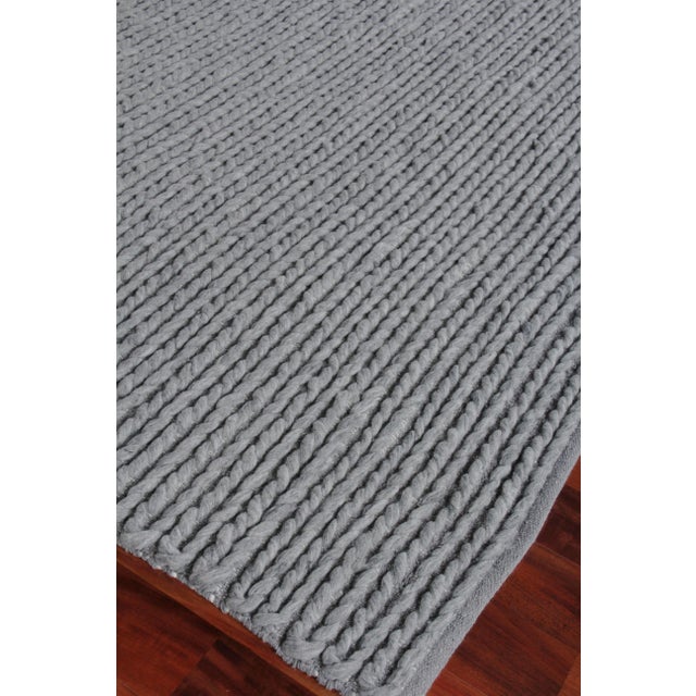 Textile Reading Dark Gray Flatweave Polyester/Cotton Area Rug - 12'x15' For Sale - Image 7 of 8