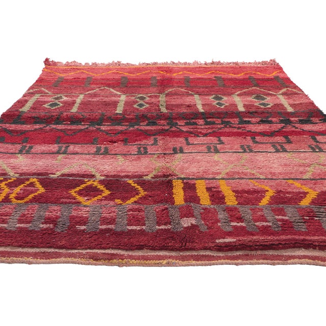 Tribal Vintage Rehamna Moroccan Rug, 05'03 X 07'08 For Sale - Image 3 of 9