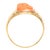14KY Vintage Carved Lady Coral cameo Ring For Sale - Image 4 of 5