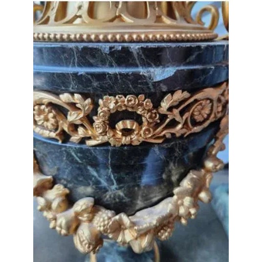 Mid 20th Century Magnificent French Dore Bronze and Marble Urns - a Pair For Sale - Image 10 of 10