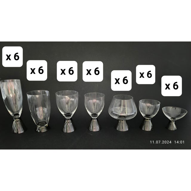 Mid-Century Modern Fortuna Elsa-Fischer-Treyden Glasses from Rosenthal, 1950s, Set of 42 For Sale - Image 9 of 9