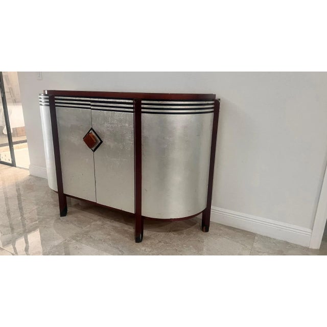Contemporary Lee Weitzman "Ciello" Buffet With Metal Leaf Facade For Sale - Image 3 of 12