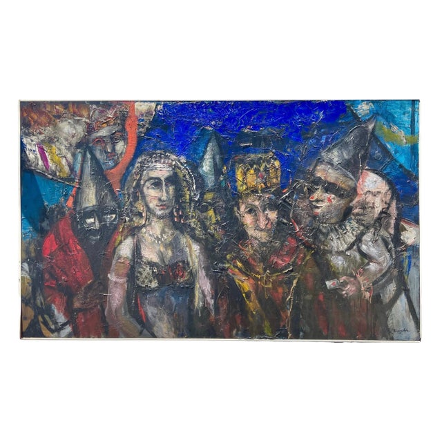 Jonah Kinigstein, Large Figurative Expressionist Oil Painting Rediscovered New York City Artist, c.1950's For Sale - Image 16 of 18