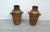 Two impressive floor vases with handles In a copper-like colored beige Aztec pattern from the Westerwald. Two really great...