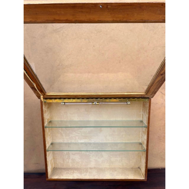 Gilt Plaster Wall Display Cabinet with Glass Shelves, 1930s For Sale - Image 9 of 9