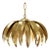 Matthew Izzo Home Fifi Antique Brass Palm Leaf Pendant Light For Sale