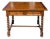 Baker Furniture English Oak & Burl Wood Barley Twist Writing Desk For Sale