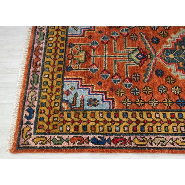 2.6x20Ft. Brunt Orange Persian Design Inspired Hand Knotted Wool Runner Rug For Sale - Image 14 of 17