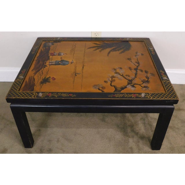 Kozak Studios Black & Gold Chinoiserie Painted Side Tables - a Pair For Sale - Image 9 of 13