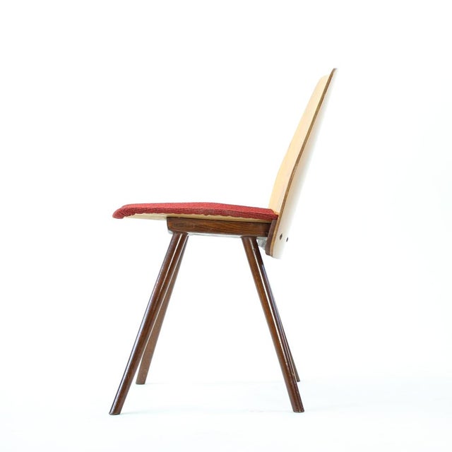 Walnut Veneer Dining Chairs by František Jirák for Tatra, 1960s, Set of 4 For Sale - Image 10 of 14