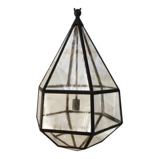 E.F. Chapman for Visual Comfort Tapered Hex Lantern Aged Iron For Sale