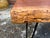 Late 20th Century Rustic Style Live Edge Slab Wood Top Coffee Table/ Bench With Iron Hairpin Legs For Sale - Image 10 of 18