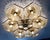 Not Yet Made - Made To Order 21st Century Hive Satin Brass Amber Bubbles Murano Flush Mount by Fabio LTD For Sale - Image 5 of 9
