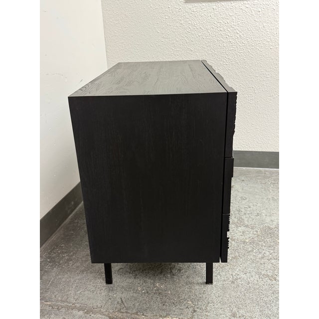 2020s Alain Van Havre for Ethnicraft Graphic Chest of Drawers, Black Teak For Sale - Image 5 of 12