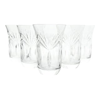 1960s Nachtmann “Andernach” Crystal Flared Tumbler Glasses - Set of 5 For Sale
