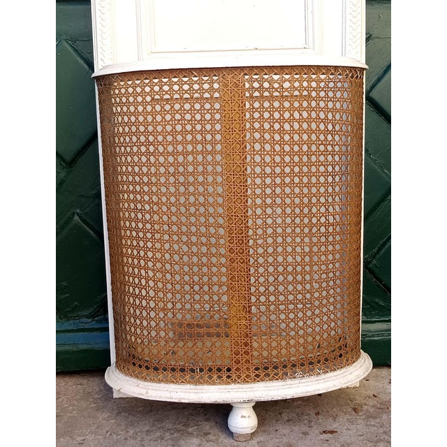 Louis XVi Wooden and Cane Coat Rack, 1920s For Sale - Image 6 of 9