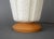 1950s Mid-Century Modern Textured White Ceramic & Maple Wood Table Lamp For Sale In San Francisco - Image 6 of 13