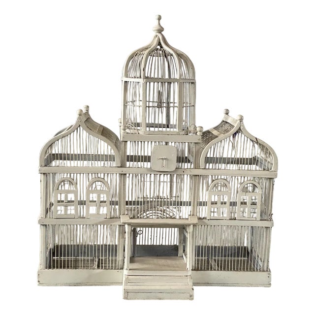 Vintage White Aviary, 1900s For Sale