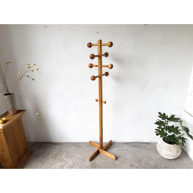 Modernist Coat Rack in Pine, 1970s For Sale - Image 16 of 16