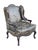 Late 20th Century Crocodile Embossed Leather Chairs by Old Hickory Tannery, a Pair, Wingback Chairs, Nailhead Trim, Style of Massoud Lettsworth Wing Chair For Sale - Image 5 of 12