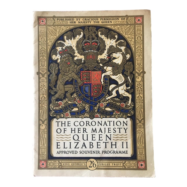 Commemorative Coronation Program Queen Elizabeth II Chairish