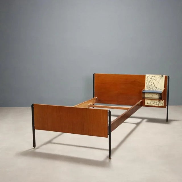 Bed with Wall-Mounted Nightstand, 1960s For Sale - Image 13 of 13