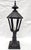 Metal Antique Classic Victorian Cast Iron Pillar Lamp Lantern on Base Outdoor Lamp For Sale - Image 7 of 7