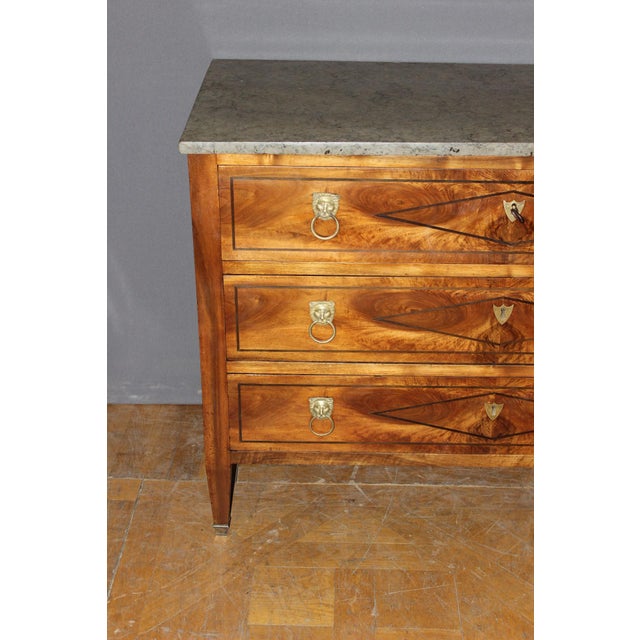 Antique Directoire Walnut Commode, 1700s For Sale - Image 9 of 13