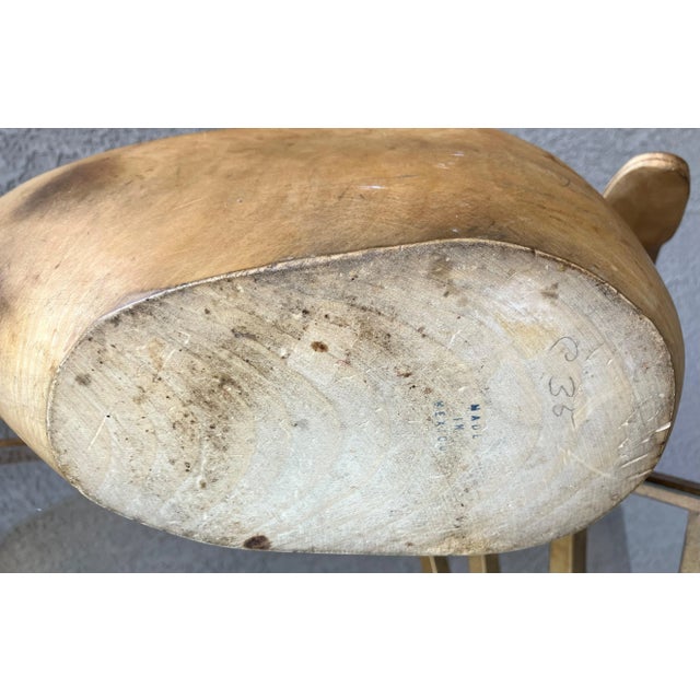 Mid 20th-Century Hand-Hewn Swan-Shaped Decorative Wooden Bowl / Cachepot, Mexico For Sale - Image 11 of 18