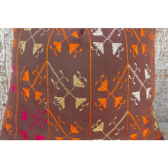 Early 21st Century Anu Antique Indian Folk Pillow For Sale - Image 5 of 9