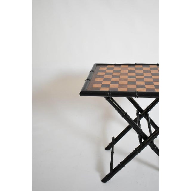 1960s Ebonised Wood and Faux Bamboo Table, 1960s For Sale - Image 5 of 6