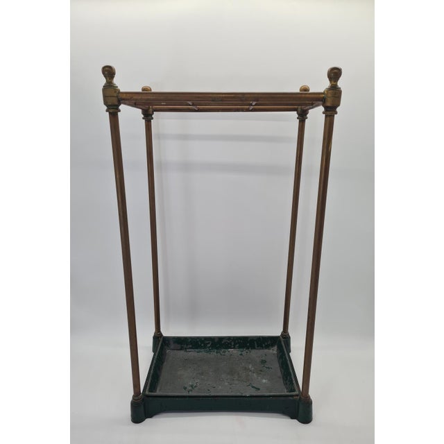 Victorian Umbrella Stand in Brass and Cast Iron, England, 1870s For Sale - Image 3 of 13